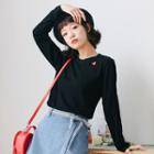 Long-sleeved Embroidered T-shirt