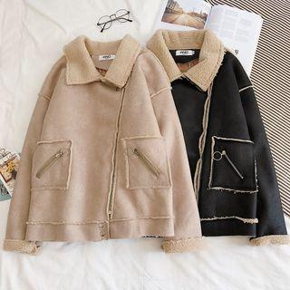 Couple Matching Letter Zip Coat