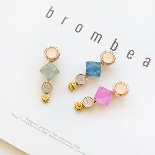 Rhinestone Square & Bead Hair Clip