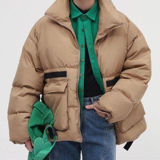 Long-sleeve Turtleneck Padded Jacket