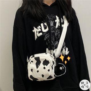Set: Cow Print Crossbody Bag + Accessory