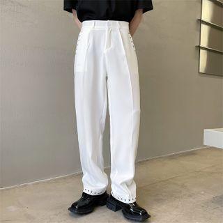 Embroidered Loose Fit Dress Pants