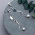 Faux-leather Drop Earring