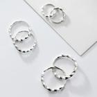 925 Sterling Silver Interlocking Hoop Earring