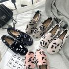 Patterned Furry Loafers