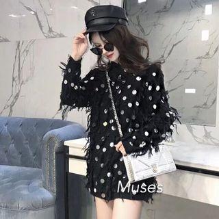 Oversized Sequined Sweater