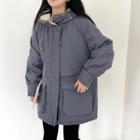 Hooded Zip Jacket Bluish Gray - One Size