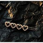 Faux Pearl Heart Hair Clip Pearl - Love Heart - One Size