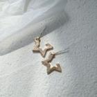 Alloy Rhinestone Star Earring 1 Pair - S925 Silver - As Shown In Figure - One Size