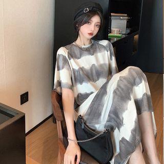 Cutout-back Midi T-shirt Dress As Figure - One Size