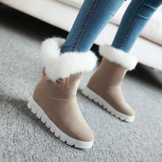 Fleece-lined Bow Snow Boots