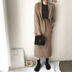 Single-breasted Blazer / Midi A-line Skirt