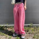 Low Rise Loose-fit Plain Wide-leg Pants