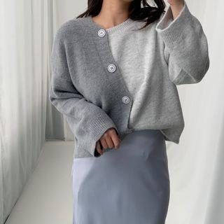 Irregular Two-tone Cardigan