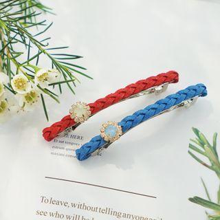 Faux Crystal Braided Hair Clip
