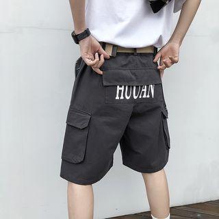 Multi-pocket Printed Shorts