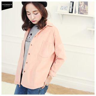 Plain Corduroy Blouse