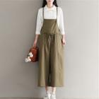 Drawstring Waist Wide Leg Dungaree