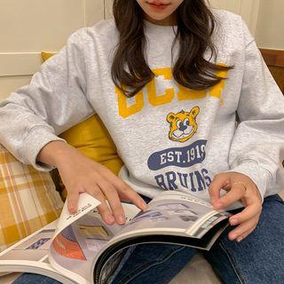 Lettered M Lange Sweatshirt Melange Gray - One Size