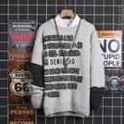 Two-tone Lettering Sweater