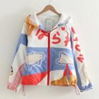 All Over Print Padded Jacket As Shown In Figure - One Size