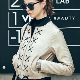 Lace Up Zip Jacket