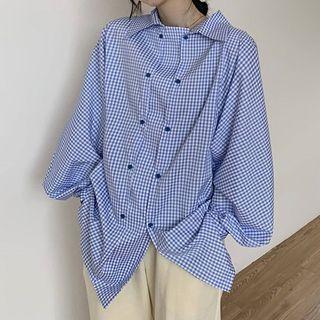 Gingham Shirt Blue - One Size