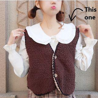 Fleece Button Vest