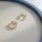 Rhinestone Star Cuff Earring 1 Pair - Clip-on Earrings - Gold - One Size