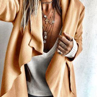 Asymmetrical Open Front Jacket