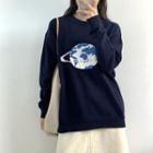 Long-sleeve Planet Printed Knit Sweater