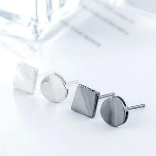 Geometric Asymmetrical Sterling Silver Earring