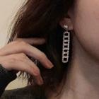 Rhinestone Bar Drop Earring / Clip-on Earring