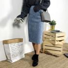 H-line Faux-suede Skirt