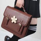 Cherry Blossom Faux-leather Satchel