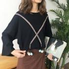 Loose-fit Bell-sleeve Round-neck Dollbaby Top
