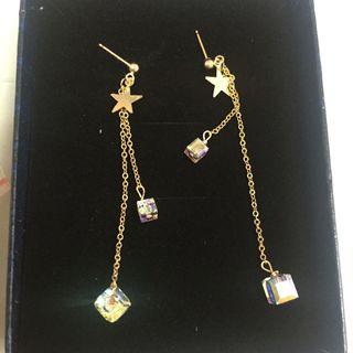 Cube Drop Earring / Clip-on Earring