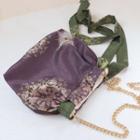 Floral Print Chain Mini Crossbody Pouch
