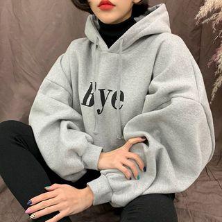 Bye Printed Cropped Hoodie