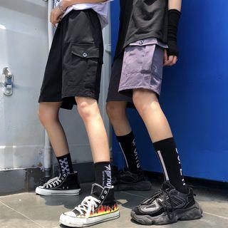 Solid Color Cargo Shorts