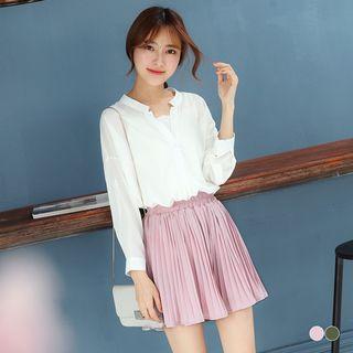 Flounce Pleated Roomy Shorts