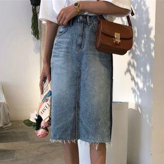 Two-tone Denim Skirt
