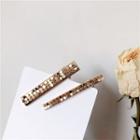 Alloy Disc Hair Clip Set Of 2 - One Size