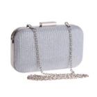 Shimmer Faux-leather Clutch