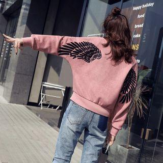 Dolman-sleeve Embroidery Jacket