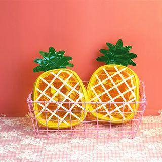 Pineapple Pvc Transparent Crossbody Bag Yellow - One Size