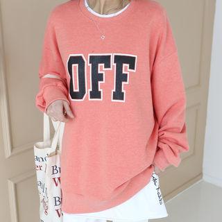 Off Printing Oversized Sweatshirt