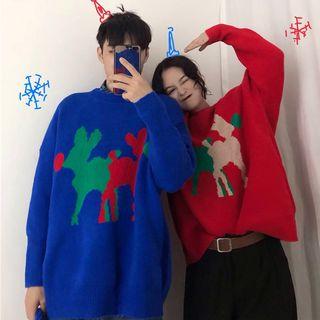Couple Matching Mock Neck Knit Top