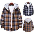 Couple Matching Plaid Button-up Hoodie