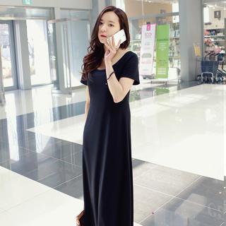 Short-sleeve Maxi Dress